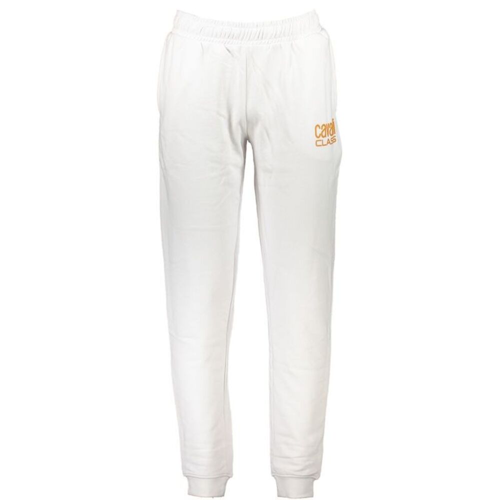 Cavalli Class Bianco Cotton Men Men's Hoodie